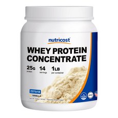 nutricost WPC濃縮乳清蛋白粉 香草口味, 454g, 1罐