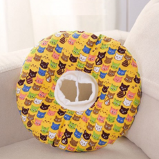 寵物防水甜甜圈墊子頸圈 FYQ003 黃色 XS, 1個