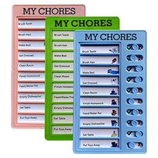 MaDaKkuMi 日程清單計畫板 3件組, 藍色 + 綠色 + 粉紅色, 1套