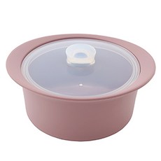 homehouse 矽膠微波爐蒸籠 520ml, 1個, 深粉色