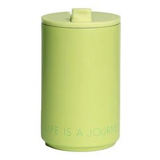 DESIGN LETTERS 直飲保溫隨行杯, 黃綠色, 350ml, 1個