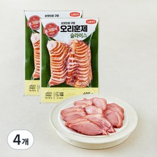 노랑오리 오리훈제 슬라이스, 4개, 400g