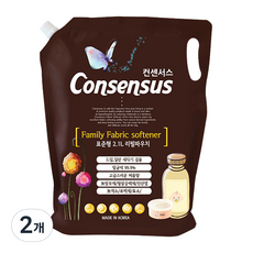 Consensus 系列織物柔順劑白麝香補充裝, 2.1L, 2個