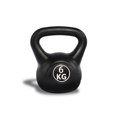 LIVESPO 核心全身運動壺鈴, 6kg, 1個, 黑色