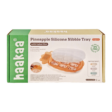 haakaa 矽膠鳳梨可記錄輔食模具 - 9個單獨的8ml小格, 橘色, 72ml, 1個