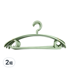 旋轉無痕衣架 5入 塑膠PP材質, 北歐綠, 2組