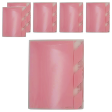 KYOKUTO A5 20孔半透明彩色資料夾 粉紅色 1個, 6個