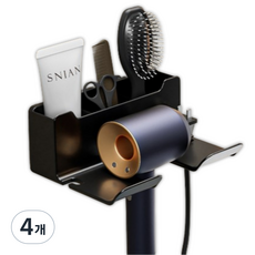 알파커머스 헤어드라이기 거치대, 블랙, 4개