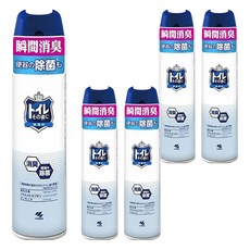 KOBAYASHI 小林製藥 如廁後強效瞬間消臭噴霧 無香味藍標 280ml/罐, 5罐
