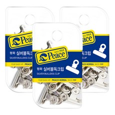피스코리아 평화 실버불독크립 행거용, 실버, 3개