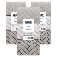 SHABATH 人字紋印花沐浴巾, 3個, 混色, 3入