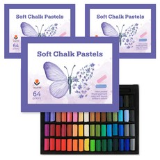 VIOLETTO 短柔軟粉彩, 64色, 3個