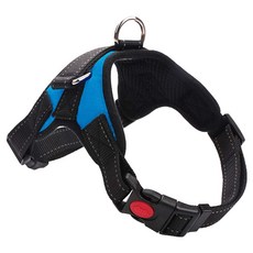 捷華 中大型犬胸背帶 M號 胸圍 52~62cm 寵物約20kg以內 尼龍材質 寵物日常使用, 藍色, M (胸圍 52~62cm), 1個