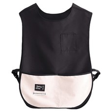 防潑水馬甲圍裙, 黑色, 1件