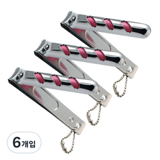 LOTTE 樂天 七星彩板剪指甲刀, 粉色, 6入