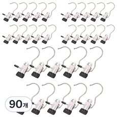 마샤투 논슬립 외집게 바지 치마걸이, 블랙, 90개