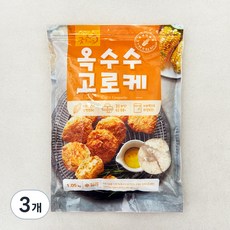 굿프랜즈 옥수수 고로케 (냉동), 1.05kg, 3개
