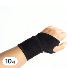 리브스포 헬스 스포츠 손목보호대, 10개, 블랙