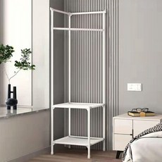 mohe 木暉居家 北歐風簡約轉角置物衣帽掛架 1.92kg, 白色