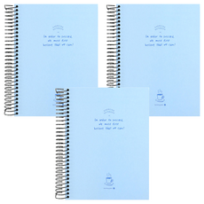 morning glory 加強厚無線彈簧練習簿, 顏色隨機, 3本