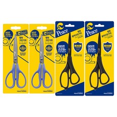 피스코리아 평화 크린 가위 + 블랙 코팅 가위, 혼합색상, 2세트