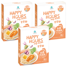 HAPPY HOURS 寶寶麵 白醬燉鮭魚, 無添加 8個月以上寶寶適用, 300g, 3盒