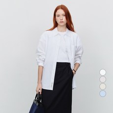 던스트 여성용 페이퍼리 코튼 오버핏 셔츠 UDSH5A107