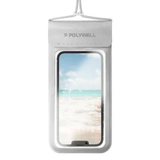 POLYWELL 寶利威爾 防水手機袋 7.2吋 PW15-T65-0299, 銀色, 1個