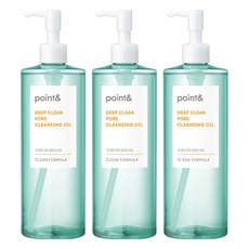 point&. 深層清潔毛孔卸妝油, 490ml, 3瓶