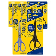 피스코리아 평화 크린 가위 + 블랙 코팅 가위, 혼합색상, 3세트