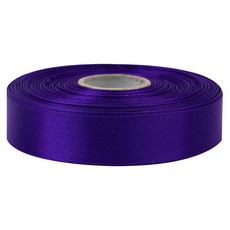 유광 단면 공단 리본 25mm, 50 보라, 1개, 45m