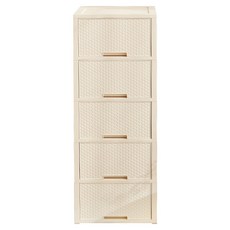 comet 5層藤製抽屜櫃, 象牙白