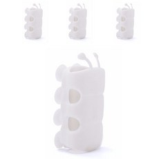 마메 붙이는 샤워기 거치대 4개, 화이트