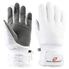 스위스마운틴 여성용 스키장갑 BC920, 화이트, 1개