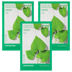 INNISFREE 台灣公司貨 我的真萃能量面膜 魚腥草款 22ml, 3個, 1個裝