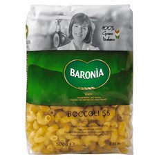 BARONIA 巴羅尼亞 橫紋彎管麵 Boccoli 55 義大利杜蘭小麥粉製作 保留蛋白質成份, 500g, 1包