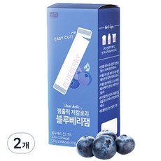 잼홀릭 저칼로리 무설탕 블루베리 스틱잼, 2개, 200g