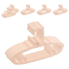 agazzang 4段可調節長度孩童衣架, 粉色, 60個