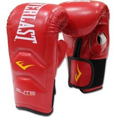 EVERLAST 菁英負重魔術貼雙手拳擊手套組, 紅色