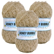 니뜨 허니버블 수세미 뜨개실 90g, 3개, 36샌드