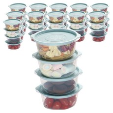 可微波冷凍透明密封保鮮盒+天藍色蓋子 6號組 650ml, 保鮮盒 8個, 6組