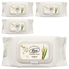 스킨푸드 라이스 데일리 브라이트닝 클렌징 티슈, 80개입, 4개