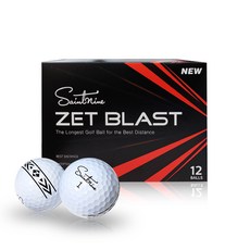 Saintnine ZET BLAST 3層高爾夫球, 12入, 白色, 1個
