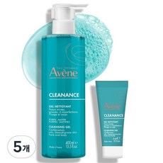 아벤느 클리낭스 약산성 클렌징 젤 400ml + 15ml, 5개