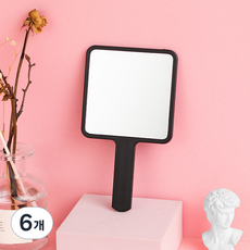 Nalli Sisters 便攜式迷你手拿鏡 9 x 16 x 0.45 cm, 6個, 黑色