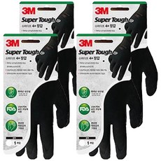 3M Super Tough 4+ 手套, 4個, 黑色