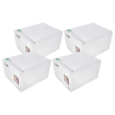 KEYWAY 聯府 抽屜式整理箱 12L, 透明色, 4個