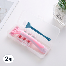 정월나나 여성용 다리털 제모 면도기 핑크, 1개입, 2개