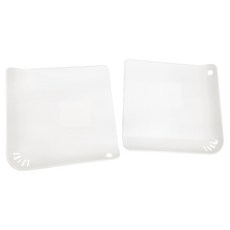 FaSoLa 食品用 PP 多功能防滑砧板 白色 23x23x3cm, 23 x 23 x 3cm, FA-SH-298, 2個