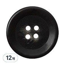 Button King 東大門鈕扣王 高級霧面大衣開襟衫鈕扣 30mm, 黑色現代風, 12個